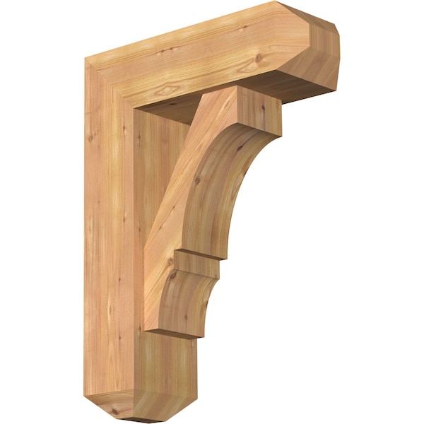 Ekena Millwork Balboa Craftsman Smooth Bracket w/ Offset Brace, Western Red Cedar, 7 1/2"W x 22"D x 30"H BKT0806X22X30BOA04SWR - main